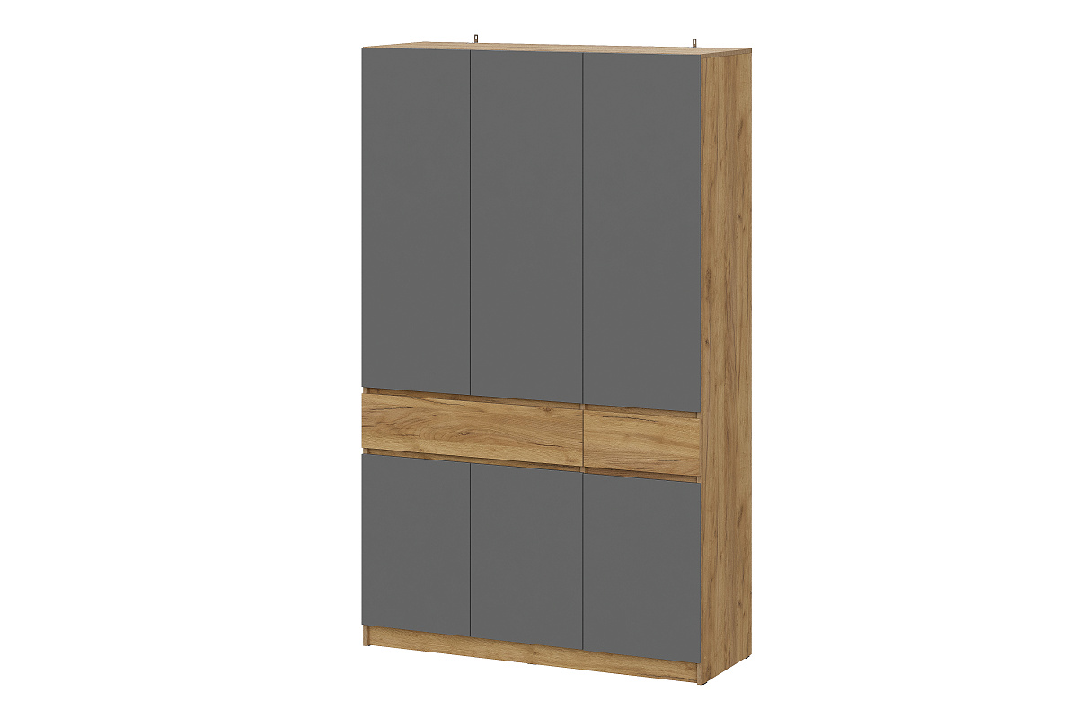 Шкаф 3-х створчатый "Авиньон"  (Графит серый/Дуб Золотой)